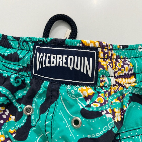 VILEBREQUIN Moorea Octopus Swim Trunks Bathing Suit Green Size Boys L - Picture 4 of 8